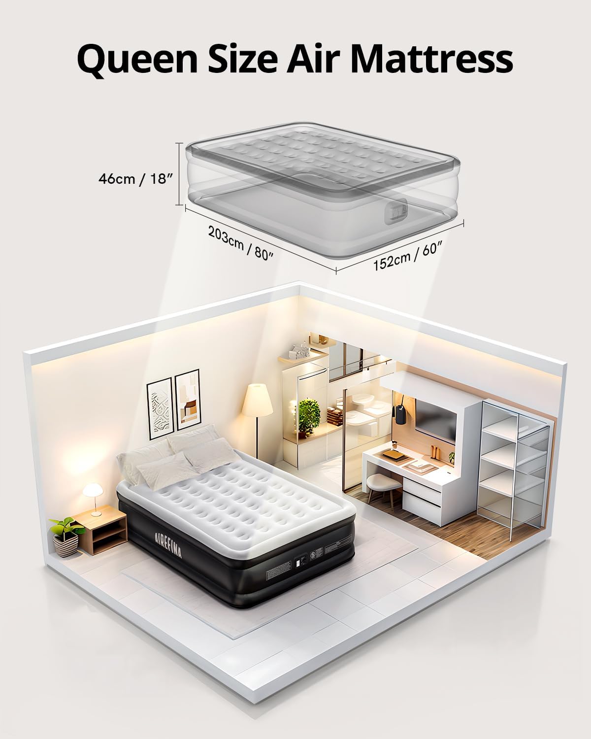 Inflatable Air mattress by Rk Comfort