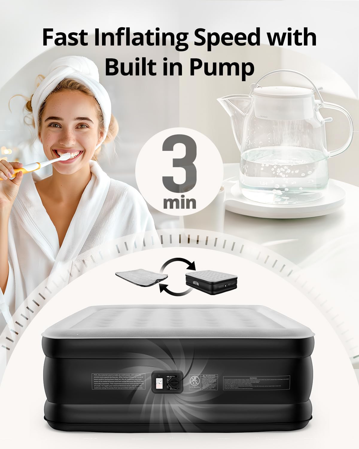 Inflatable Air mattress by Rk Comfort